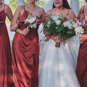 Elegant Rust Bridesmaid Dresses